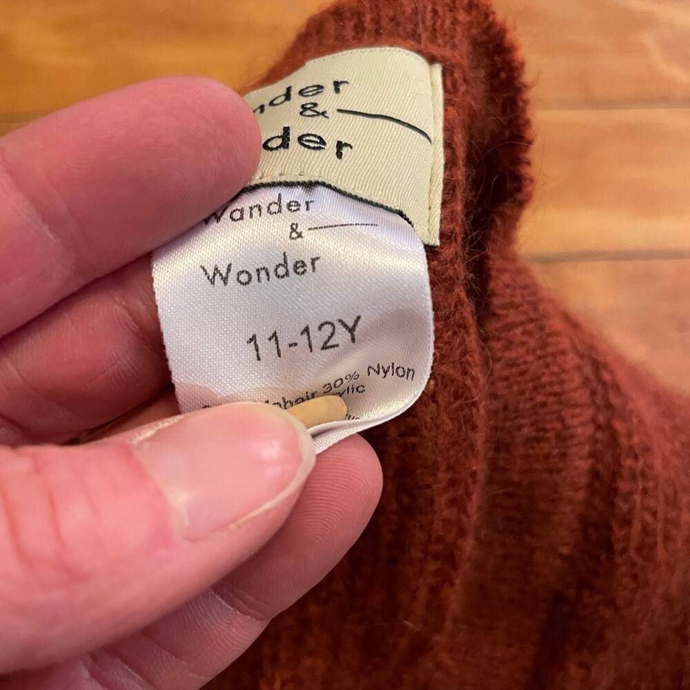 NWT Wander & Wonder Brown Mohair Fox Cardigan - Picture 5 of 6
